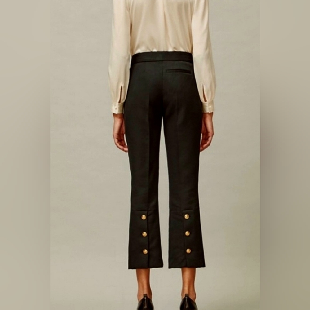 NWT TORY BURCH Black Back Slit Pants - Sz 4